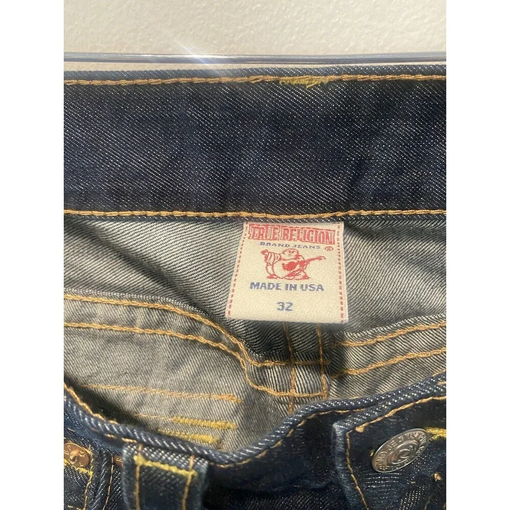 True Religion Billy Big T Bootcut Jeans Men's Sz 32X29 Dark Blue Flap Pocket